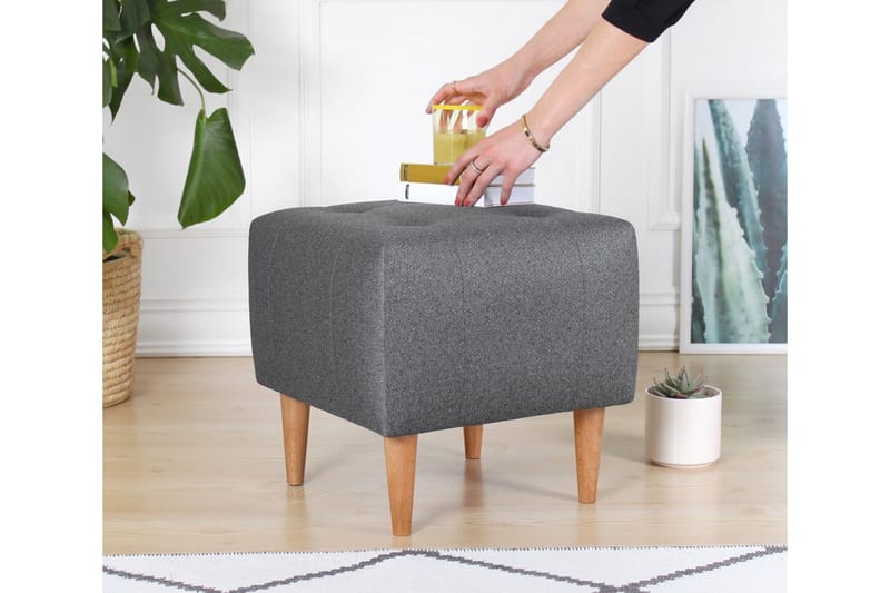 Grants Sittpuff 43 cm - Grå - Möbler - Stolar & fåtöljer - Pall & puff - Sittpuff