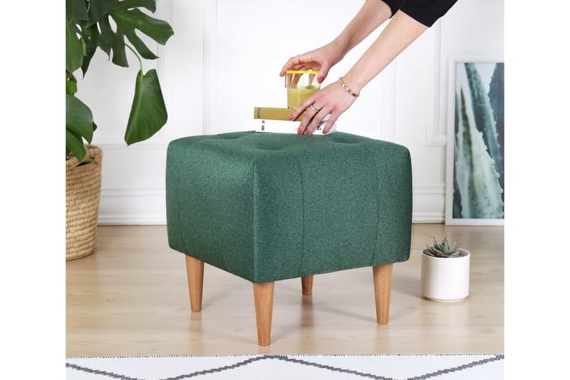Grants Sittpuff 43 cm - Grön - Möbler - Stolar & fåtöljer - Pall & puff - Sittpuff