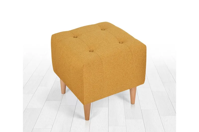 Grants Sittpuff 43 cm - Gul - Möbler - Stolar & fåtöljer - Pall & puff - Sittpuff