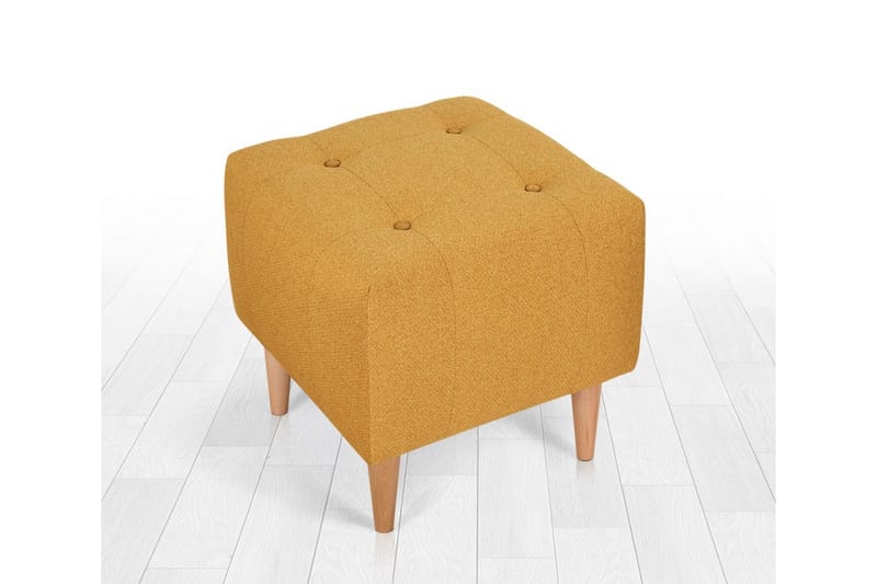Grants Sittpuff 43 cm - Gul - Möbler - Stolar & fåtöljer - Pall & puff - Sittpuff