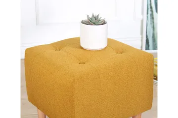 Grants Sittpuff 43 cm - Gul - Möbler - Stolar & fåtöljer - Pall & puff - Sittpuff