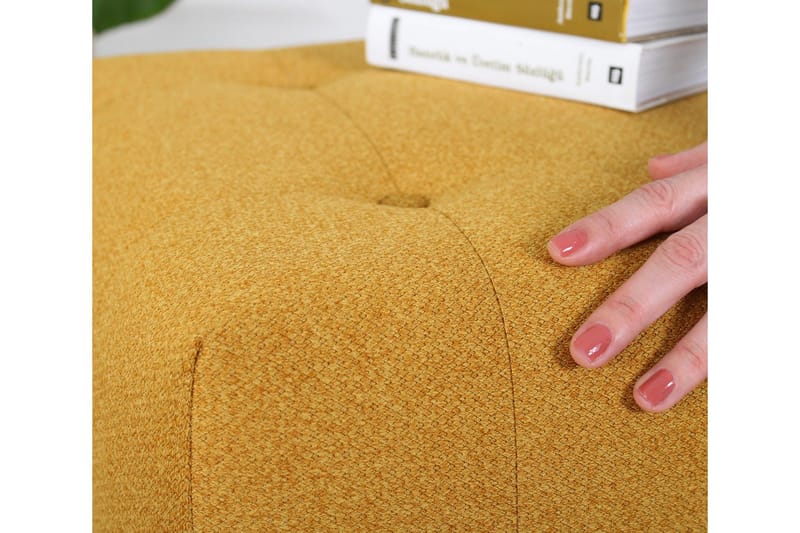 Grants Sittpuff 43 cm - Gul - Möbler - Stolar & fåtöljer - Pall & puff - Sittpuff
