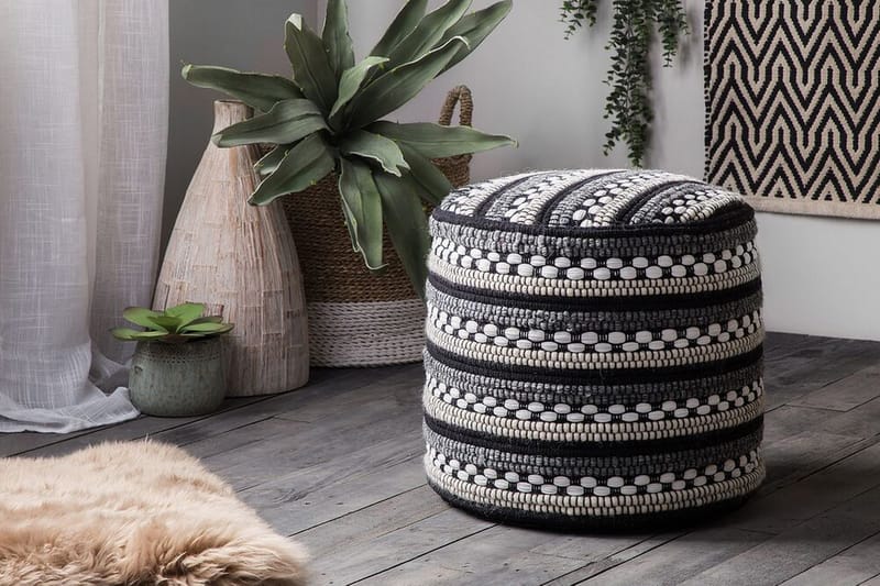 Guntur Sittpuff 41 cm - Vit - Möbler - Stolar & fåtöljer - Pall & puff - Sittpuff