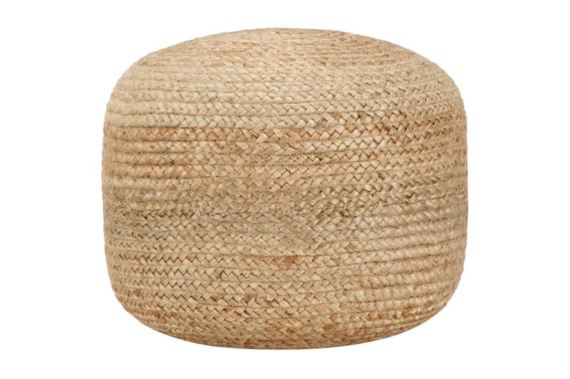 Handgjord sittpuff 45x30 cm jute - Brun - Sittpuff