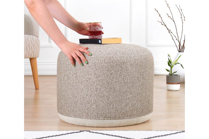 Harrodsburg Sittpuff 51 cm - Beige - Möbler - Stolar & fåtöljer - Pall & puff - Sittpuff