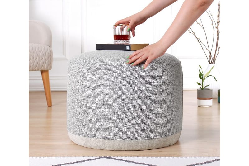 Harrodsburg Sittpuff 51 cm - Ljusgrå - Möbler - Stolar & fåtöljer - Pall & puff - Sittpuff