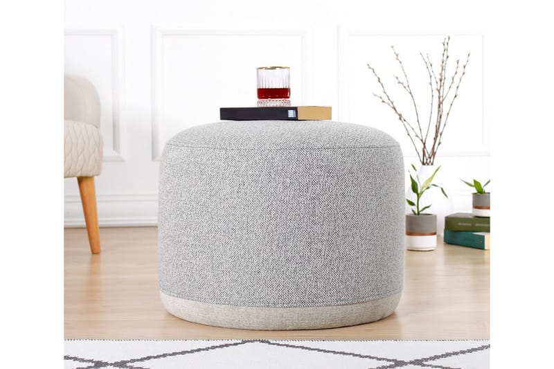 Harrodsburg Sittpuff 51 cm - Ljusgrå - Möbler - Stolar & fåtöljer - Pall & puff - Sittpuff