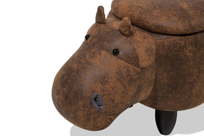 Hippo Sittpuff 32 cm - Brun - Möbler - Stolar & fåtöljer - Pall & puff - Sittpuff - Sittpuff med förvaring