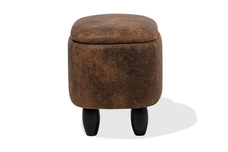 Hippo Sittpuff 32 cm - Brun - Möbler - Stolar & fåtöljer - Pall & puff - Sittpuff - Sittpuff med förvaring