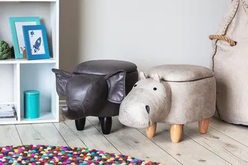 Hippo Sittpuff 32 cm - Grå - Möbler - Stolar & fåtöljer - Pall & puff - Sittpuff