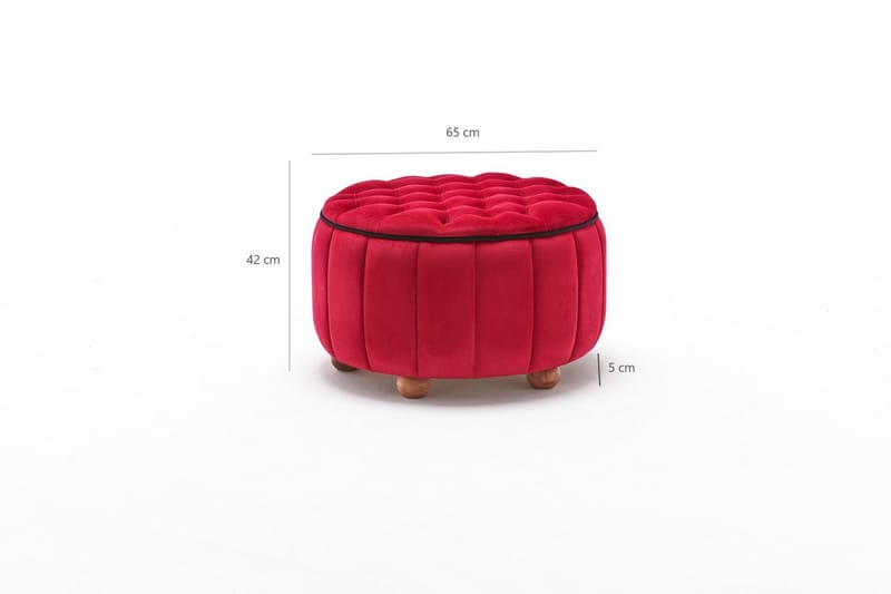 Jasminera Sittpuff - Röd/Natur - Möbler - Stolar & fåtöljer - Pall & puff - Sittpuff