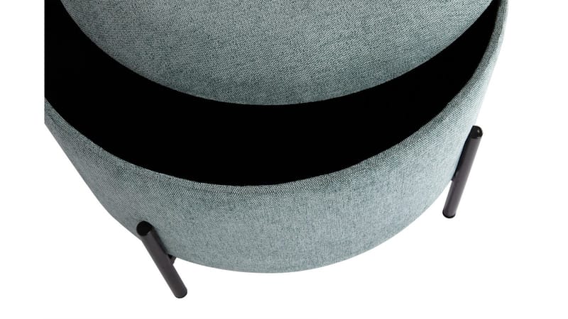 Karan Puff med förvaring 55 cm Rund - Blågrön - Möbler - Stolar & fåtöljer - Pall & puff - Sittpuff - Sittpuff med förvaring