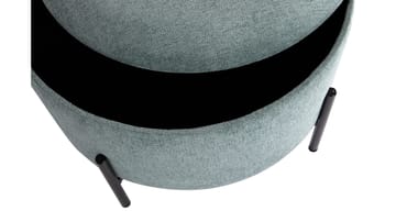 Karan Puff med förvaring 55 cm Rund - Blågrön - Möbler - Stolar & fåtöljer - Pall & puff - Sittpuff - Sittpuff med förvaring