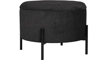 Karan Puff med förvaring 55 cm Rund - Antracit - Möbler - Stolar & fåtöljer - Pall & puff - Sittpuff - Sittpuff med förvaring