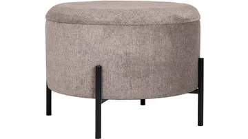 Karan Puff med förvaring 55 cm Rund - Ljusbrun - Möbler - Stolar & fåtöljer - Pall & puff - Sittpuff - Sittpuff med förvaring