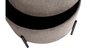 Karan Puff med förvaring 55 cm Rund - Ljusbrun - Möbler - Stolar & fåtöljer - Pall & puff - Sittpuff - Sittpuff med förvaring
