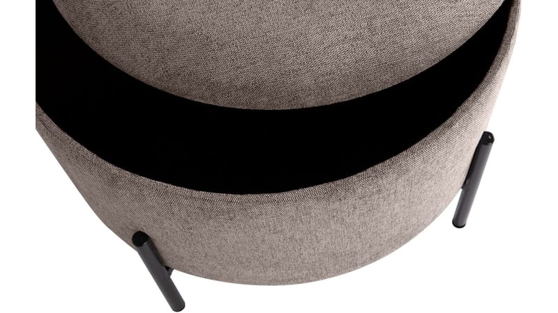 Karan Puff med förvaring 55 cm Rund - Ljusbrun - Möbler - Stolar & fåtöljer - Pall & puff - Sittpuff - Sittpuff med förvaring
