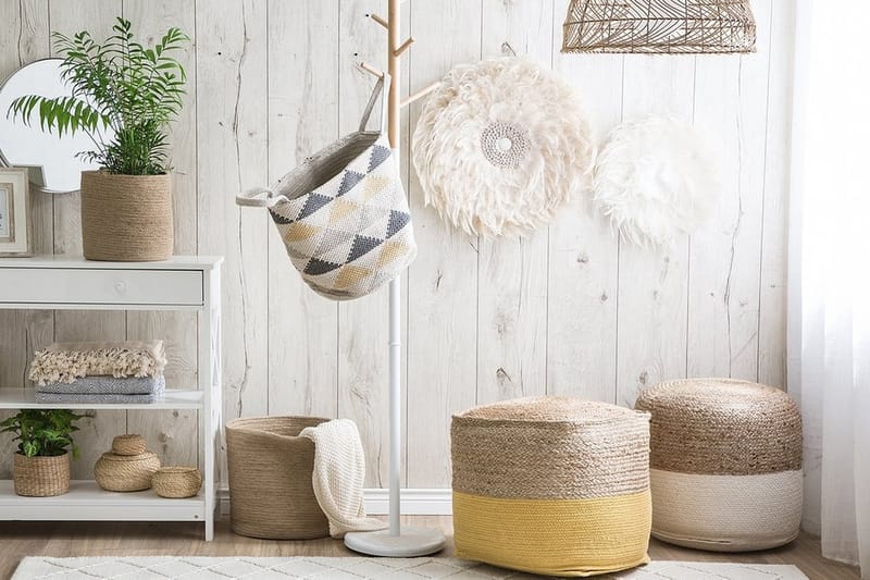 Kirama Sittpuff 44 cm - Beige - Möbler - Stolar & fåtöljer - Pall & puff - Sittpuff