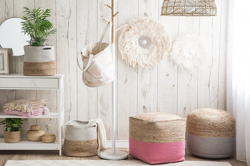 Kirama Sittpuff 44 cm - Beige - Möbler - Stolar & fåtöljer - Pall & puff - Sittpuff