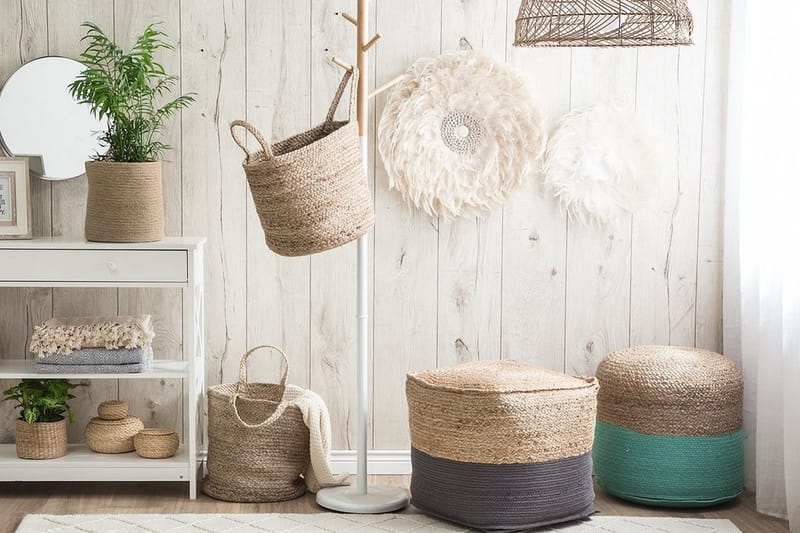 Kirama Sittpuff 44 cm - Beige - Möbler - Stolar & fåtöljer - Pall & puff - Sittpuff