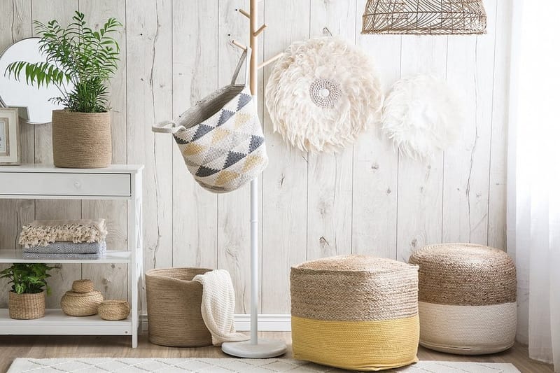 Kirama Sittpuff 44 cm - Beige - Möbler - Stolar & fåtöljer - Pall & puff - Sittpuff