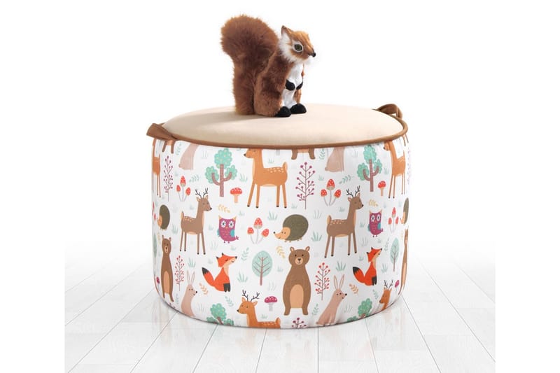 Lachine Barnsittpuff - Beige/Vit - Möbler - Stolar & fåtöljer - Pall & puff - Sittpuff