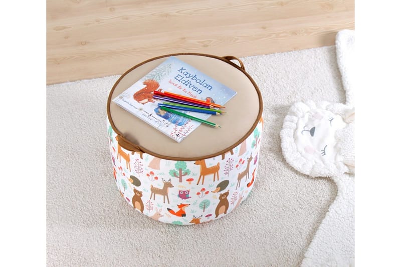 Lachine Barnsittpuff - Beige/Vit - Möbler - Stolar & fåtöljer - Pall & puff - Sittpuff