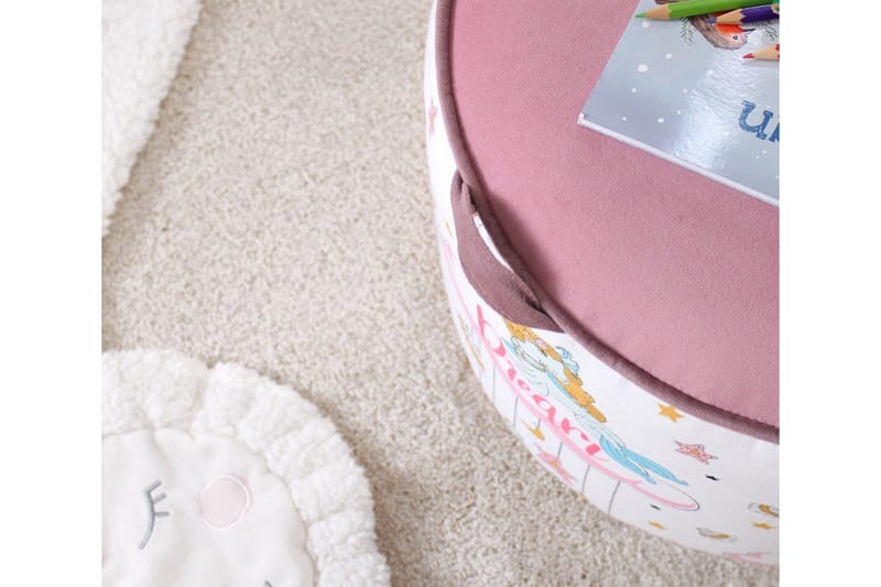 Lachine Barnsittpuff - Rosa/Vit - Möbler - Stolar & fåtöljer - Pall & puff - Sittpuff