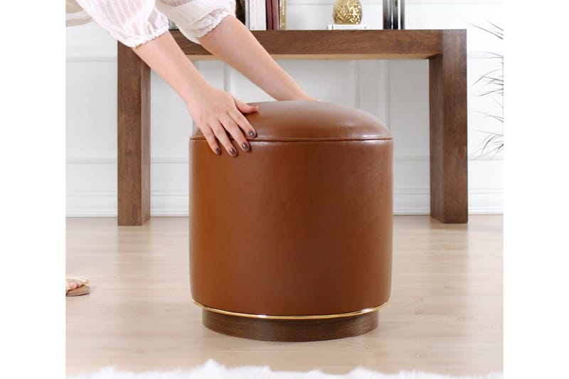 Lackawanna Sittpuff 42 cm - Brun - Möbler - Stolar & fåtöljer - Pall & puff - Sittpuff