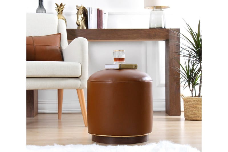 Lackawanna Sittpuff 42 cm - Brun - Möbler - Stolar & fåtöljer - Pall & puff - Sittpuff