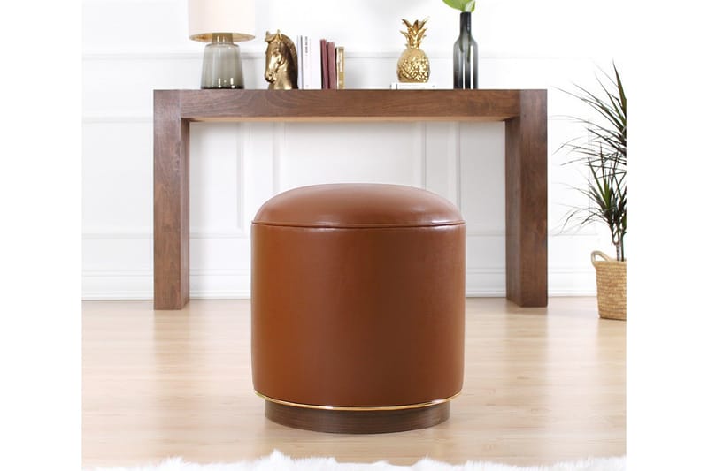 Lackawanna Sittpuff 42 cm - Brun - Möbler - Stolar & fåtöljer - Pall & puff - Sittpuff