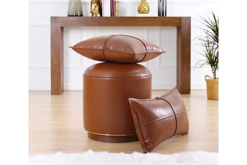 Lackawanna Sittpuff 42 cm - Brun - Möbler - Stolar & fåtöljer - Pall & puff - Sittpuff