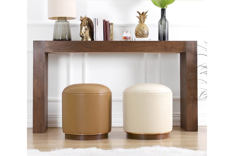 Lackawanna Sittpuff 42 cm - Ljusbeige - Möbler - Stolar & fåtöljer - Pall & puff - Sittpuff