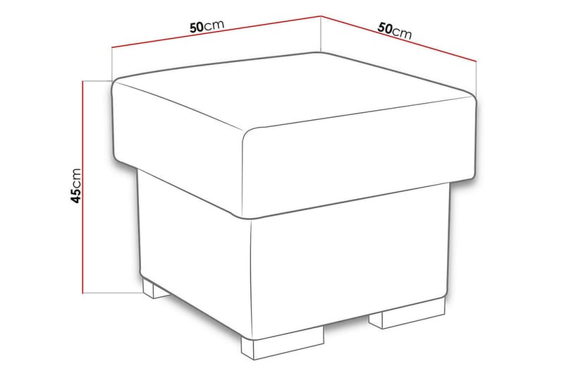 Lavona Fotpall LED-belysning - Grå - Möbler - Stolar & fåtöljer - Pall & puff - Sittpuff