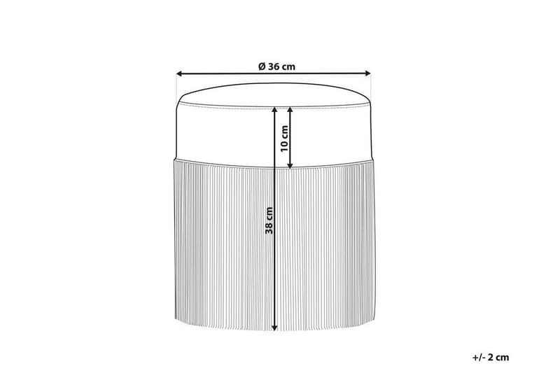 Lefurgy Sittpuff med Fransar Sammet - Beige - Möbler - Stolar & fåtöljer - Pall & puff - Sittpuff