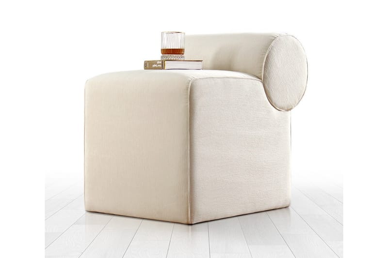 Linburg Sittpuff 45 cm - Cream - Möbler - Stolar & fåtöljer - Pall & puff - Sittpuff