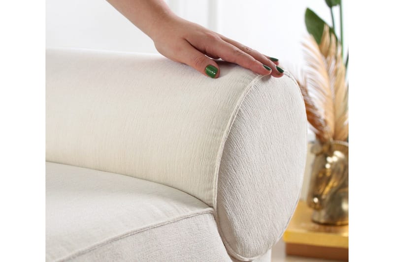 Linburg Sittpuff 45 cm - Cream - Möbler - Stolar & fåtöljer - Pall & puff - Sittpuff