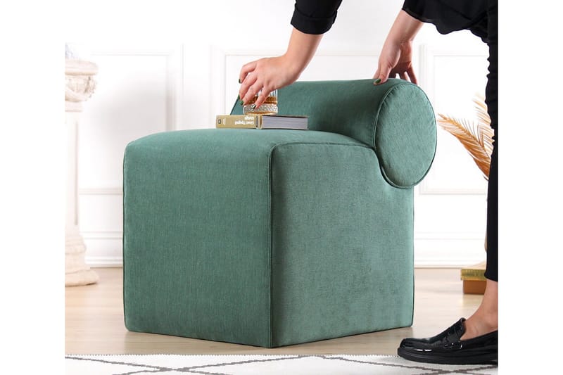 Linburg Sittpuff 45 cm - Green - Möbler - Stolar & fåtöljer - Pall & puff - Sittpuff
