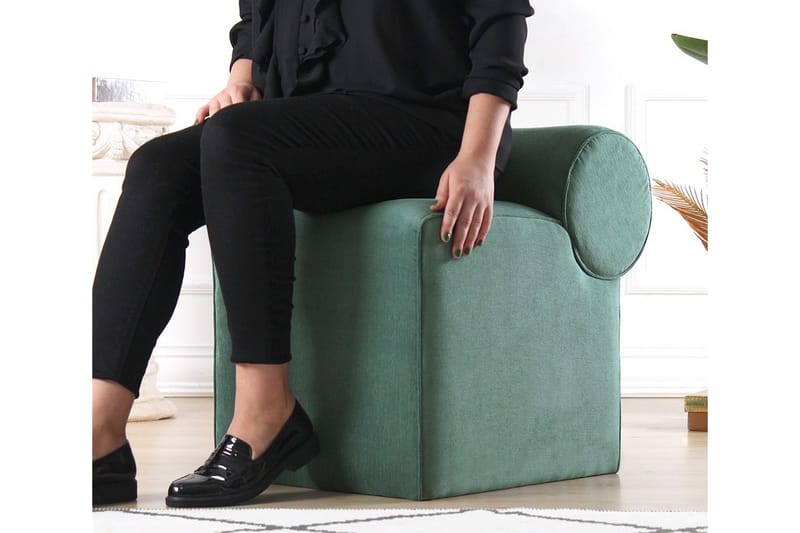 Linburg Sittpuff 45 cm - Green - Möbler - Stolar & fåtöljer - Pall & puff - Sittpuff