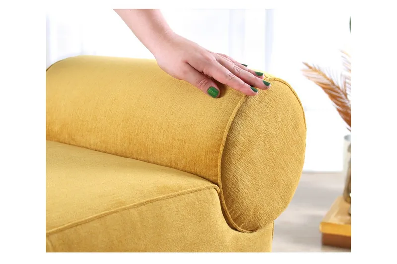 Linburg Sittpuff 45 cm - Gul - Möbler - Stolar & fåtöljer - Pall & puff - Sittpuff