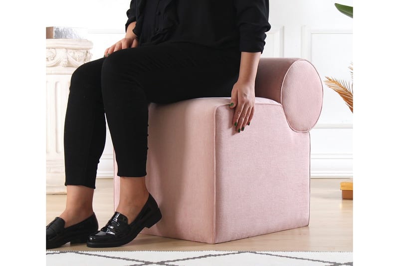 Linburg Sittpuff 45 cm - Rosa - Möbler - Stolar & fåtöljer - Pall & puff - Sittpuff