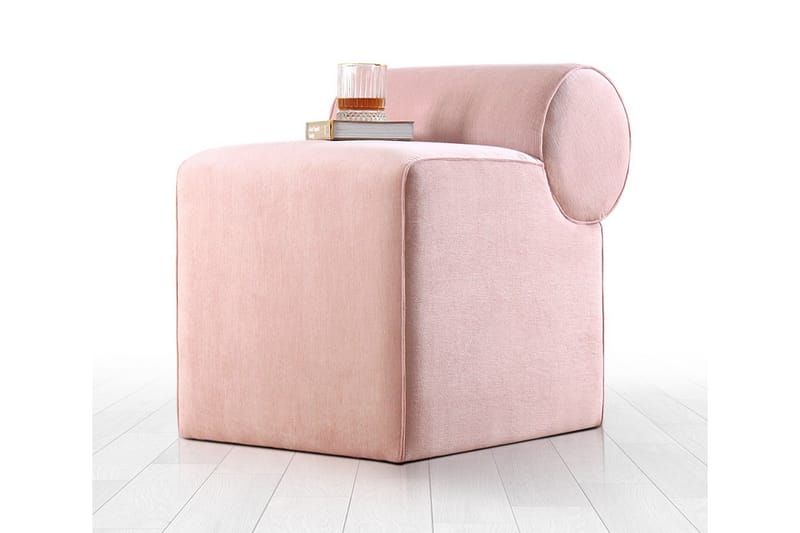 Linburg Sittpuff 45 cm - Rosa - Möbler - Stolar & fåtöljer - Pall & puff - Sittpuff