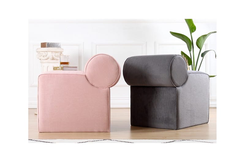Linburg Sittpuff 45 cm - Rosa - Möbler - Stolar & fåtöljer - Pall & puff - Sittpuff