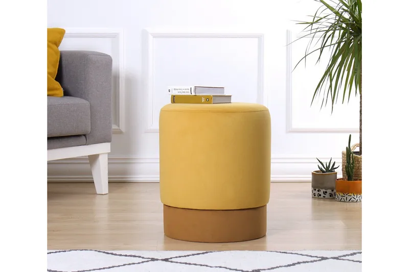 Lockport Sittpuff 38 cm - Gul - Möbler - Stolar & fåtöljer - Pall & puff - Sittpuff