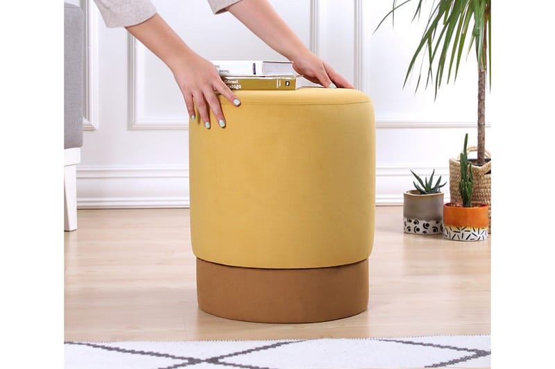 Lockport Sittpuff 38 cm - Gul - Möbler - Stolar & fåtöljer - Pall & puff - Sittpuff