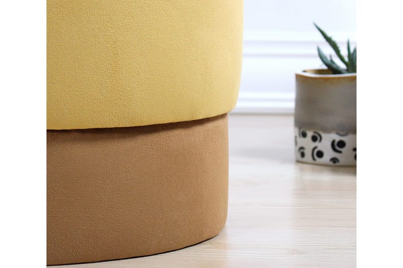 Lockport Sittpuff 38 cm - Gul - Möbler - Stolar & fåtöljer - Pall & puff - Sittpuff