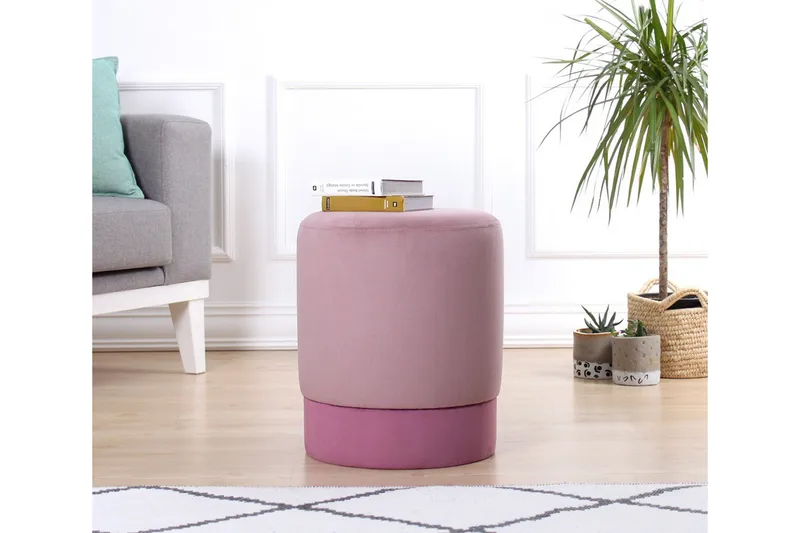 Lockport Sittpuff 38 cm - Rosa - Möbler - Stolar & fåtöljer - Pall & puff - Sittpuff