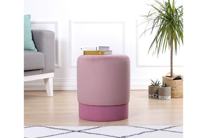 Lockport Sittpuff 38 cm - Rosa - Möbler - Stolar & fåtöljer - Pall & puff - Sittpuff