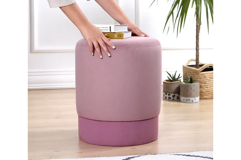 Lockport Sittpuff 38 cm - Rosa - Möbler - Stolar & fåtöljer - Pall & puff - Sittpuff