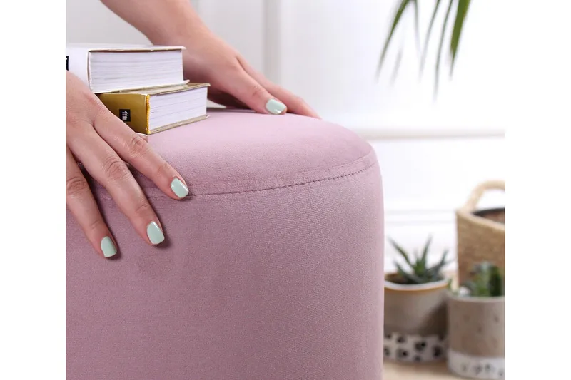 Lockport Sittpuff 38 cm - Rosa - Möbler - Stolar & fåtöljer - Pall & puff - Sittpuff